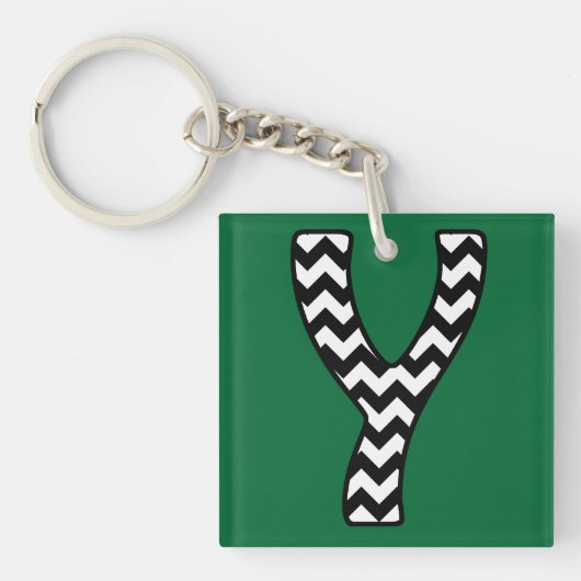 Porte-clés Porte - clé Monogramme personnalisé : Y : Chevrons (Devant)
