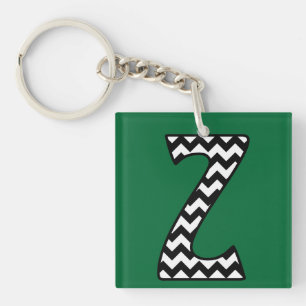 Porte-clés Porte - clé Monogramme personnalisé : Z : Chevrons