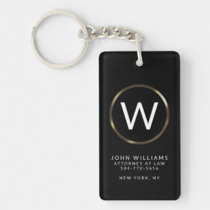 Porte-clés Porte - clé monographique minimaliste professionne