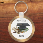 Porte-clés Porte - clé mortier et diplôme (Recto)