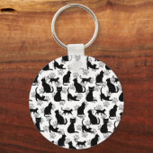 Porte-clés Porte - clé Motif de chat noir (Recto)