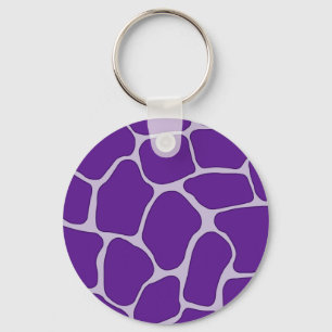 Porte-clés Porte - clé Motif d'impression de girafe violet