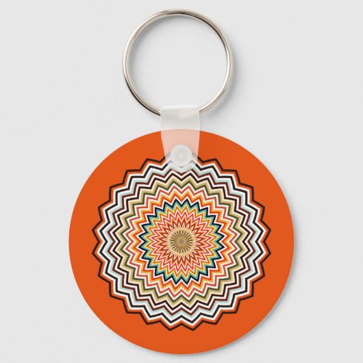 Porte-clés Porte - clé Motif Mandala Zigzag (Recto)
