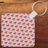 Porte-clés Porte - clé Motif Rainbow Heart (Verso)