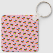 Porte-clés Porte - clé Motif Rainbow Heart (Dos)