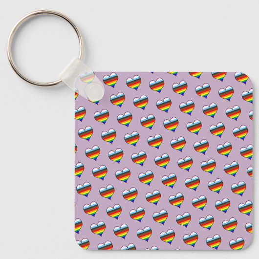 Porte-clés Porte - clé Motif Rainbow Heart (Recto)