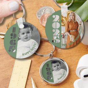 Porte-clés Porte - clé Né en 1965 60e anniversaire cadeau