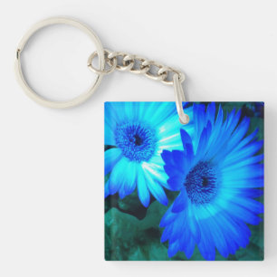 Porte-clés Porte - clé Neon Blue Gerber Daisies