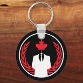 Porte-clés Porte - clé noir Anonymous Canada (Recto)