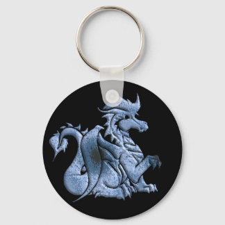 Porte-clés Porte - clé noir de dragon à ailes bleues