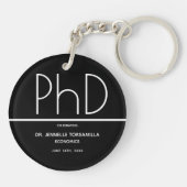 Porte-clés Porte - clé noir de la partie de doctorat (Dos)