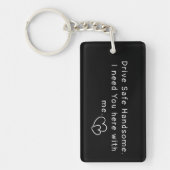 Porte-clés Porte - clé noir de sécurité du lecteur (Devant)