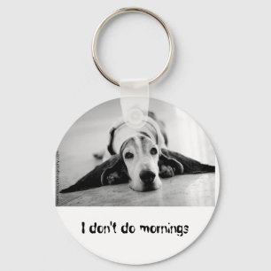 Porte-clés Porte - clé noir et blanc de Basset Hound