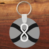 Porte-clés Porte - clé noir et blanc infini (Recto)