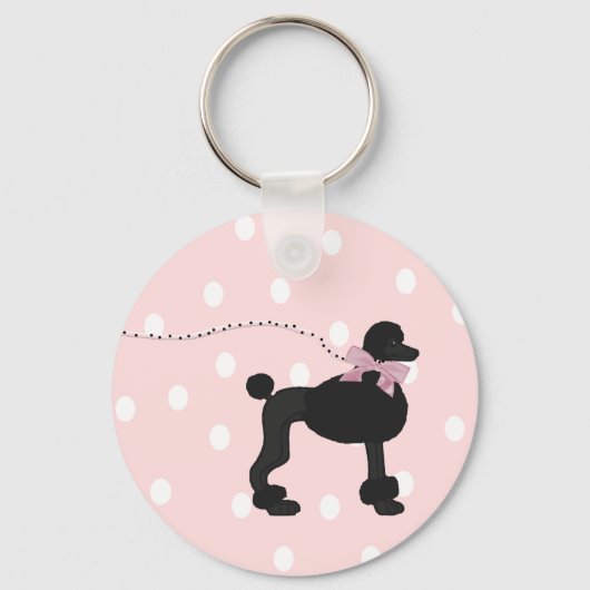 Porte-clés Porte - clé noir et rose rétro (Recto)