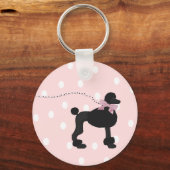 Porte-clés Porte - clé noir et rose rétro (Recto)