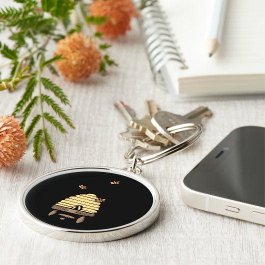 Porte-clés Porte - clé occupé de ruche (Côté)