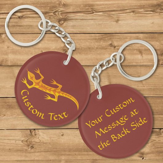 Porte-clés Porte - clé Orange Lizard