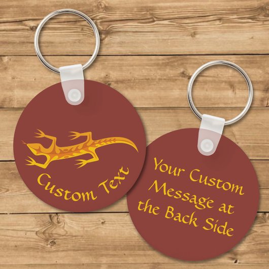 Porte-clés Porte - clé Orange Lizard