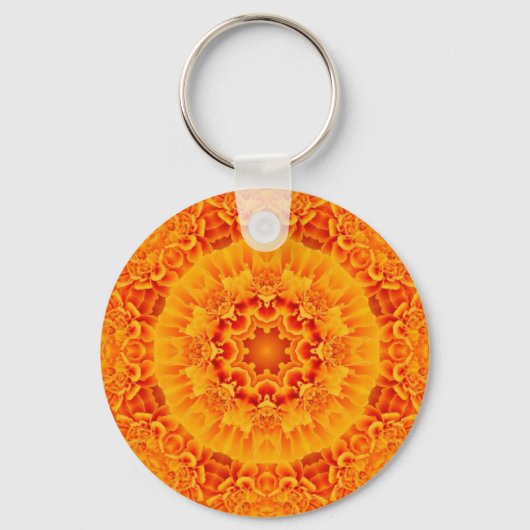 Porte-clés Porte - clé Orange Marigold Mandala (Recto)