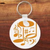 Porte-clés Porte - clé orange musical (Recto)