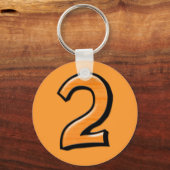 Porte-clés Porte - clé orange Silly Numéro 2 (Recto)