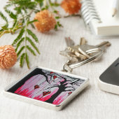 Porte-clés Porte - clé original d'art de hauts - et - arbres (Côté)