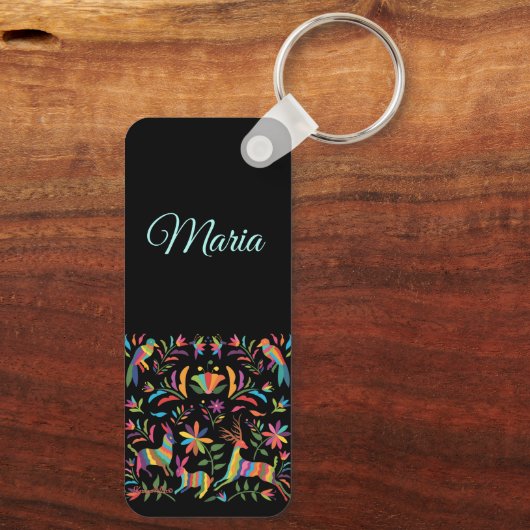 Porte-clés Porte - clé Otomi Mexicain D'Animaux Et D'Oiseaux (Verso)