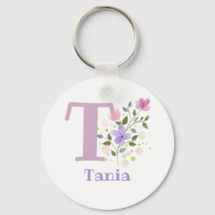 Porte-clés Porte - clé ou clé Fob dans un design floral ave