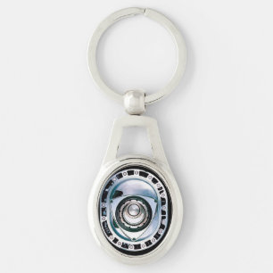 Porte-clés Porte - clé ovale rotatoire en métal