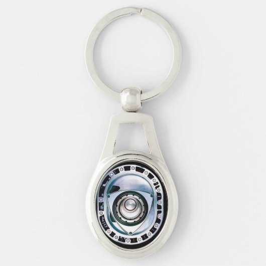 Porte-clés Porte - clé ovale rotatoire en métal (Devant)