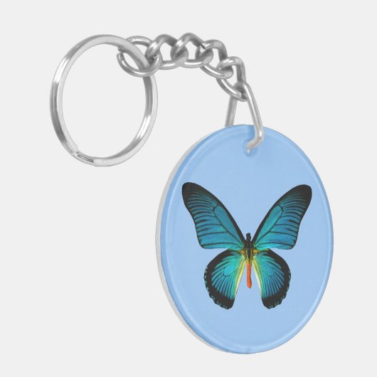 Porte-clés Porte - clé papillon bleu (Devant gauche)