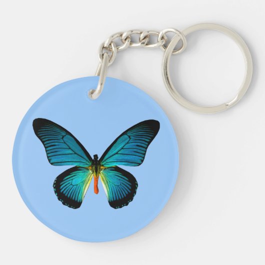 Porte-clés Porte - clé papillon bleu (Dos)