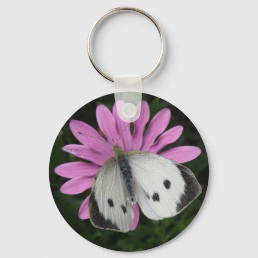 Porte-clés Porte - clé papillon et rose (Recto)