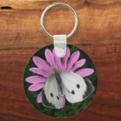 Porte-clés Porte - clé papillon et rose (Recto)