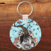 Porte-clés porte - clé "Par la Lune" (Recto)