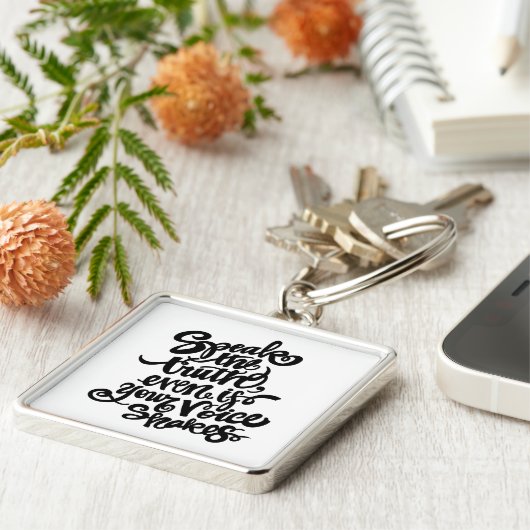 Porte-clés Porte - clé "parlez vérité" (Côté)