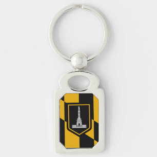 Porte-clés Porte - clé patriotique avec drapeau de Baltimore