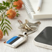 Porte-clés Porte - clé patriotique avec drapeau d'Estonie (Côté )