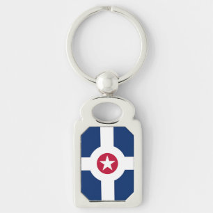 Porte-clés Porte - clé patriotique avec drapeau d'Indianapoli