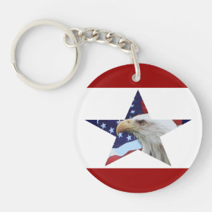 PORTE-CLÉS PORTE - CLÉ PATRIOTIQUE D'EAGLE D'AMÉRICAIN