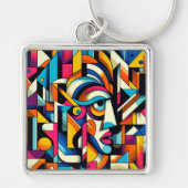 Porte-clés Porte - clé - peinture abstraite (Devant)