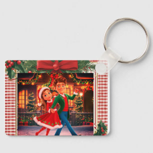 Porte-clés Porte - clé personnalisable de dessin de Noël