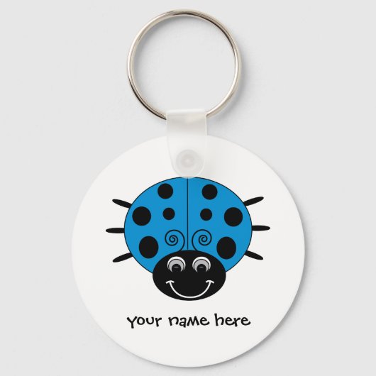 Porte-clés Porte - clé personnalisable de Ladybug bleu (Recto)