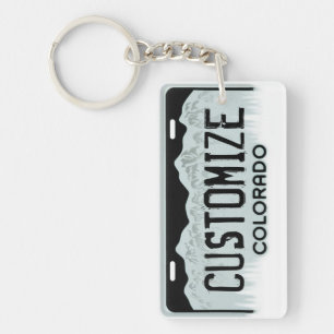 Porte-clés Porte - clé personnalisable de noir de plaque