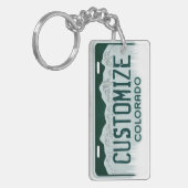 Porte-clés Porte - clé personnalisable de plaque (Devant gauche)