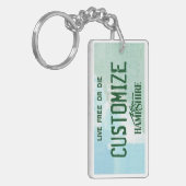 Porte-clés Porte - clé personnalisable de plaque (Devant gauche)