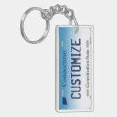 Porte-clés Porte - clé personnalisable de plaque (Devant gauche)