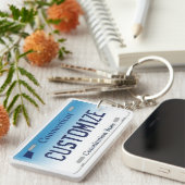 Porte-clés Porte - clé personnalisable de plaque (Devant droit)