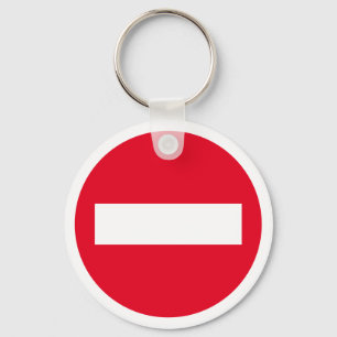 Porte-clés Porte - clé personnalisé avec panneau rouge STOP